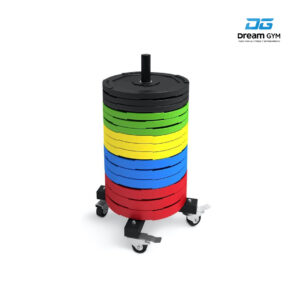 RACK DISCOS BUMPER VERTICAL CON RUEDAS