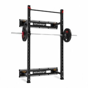 Rack sentadillas abatible con barra de dominadas