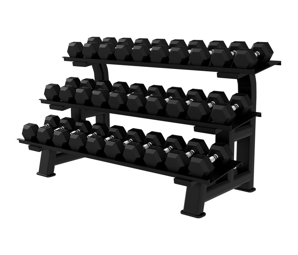Rack Mancuernas Hexagonales 3 bandejas